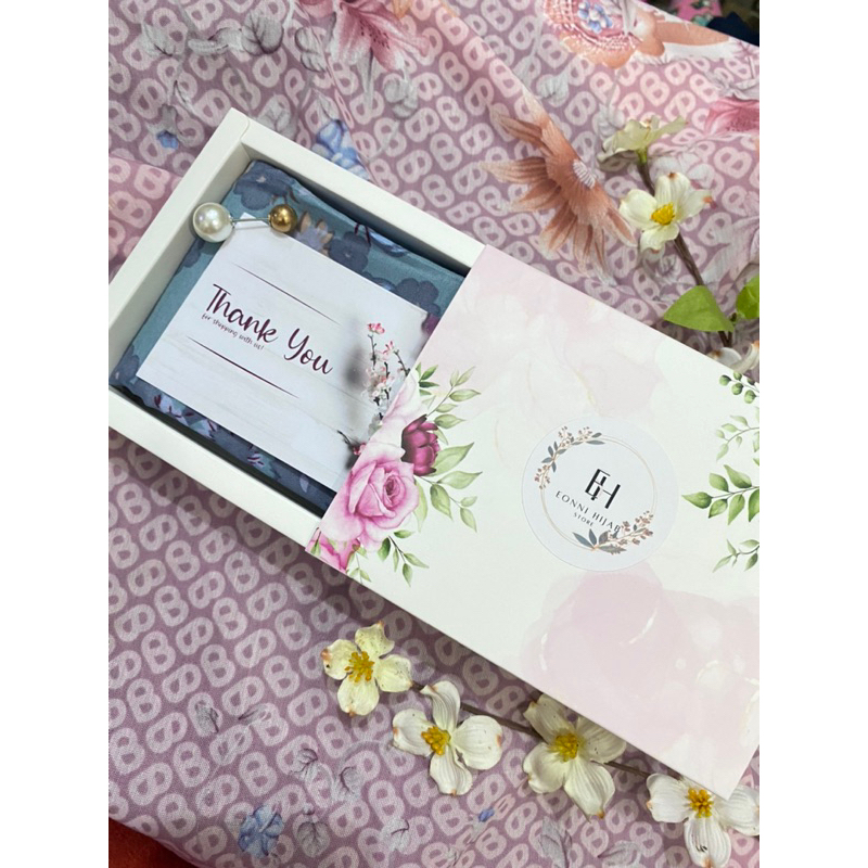 HAMPERS VOAL SLIDE BOX/HAMPERS LEBARAN/HAMPERS HIJAB/HAMPERS HIJAB VOAL