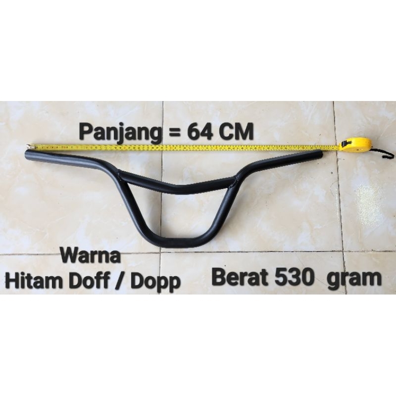 STIR SETIR STANG SEPEDA BMX / MINITREK / MINION Palang V Warna HITAM DOF