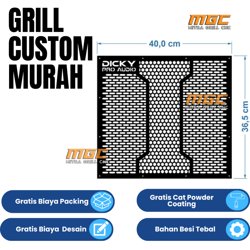 Ram speaker besi PENAWAN KHUSUS Grill Speaker Custom - GRATIS DESAIN