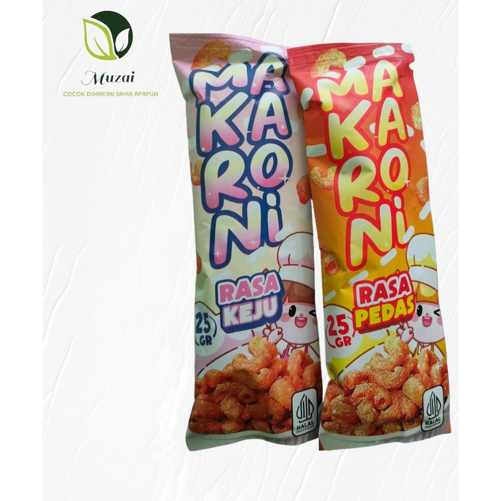 

Cemilan Snack Makaroni 2 Varian Rasa Pedas & Keju 25gr