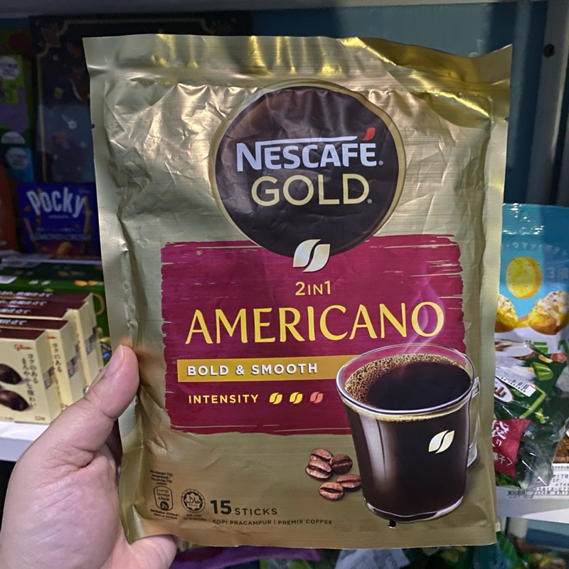 

NESCAFE Gold Americano isi 15 Sticks HALAL kopi bubuk sachet