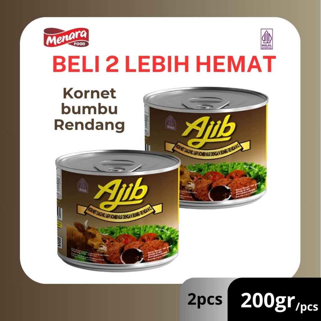 

Ajib Kornet Sapi Bumbu Rendang 200gr - isi 2