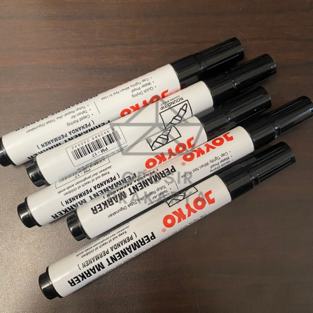 

SPIDOL JOYKO HITAM PERMANEN Roundtip Black Permanent Marker Alat Tulis Kantor Stationery Office Tools Peralatan Sekolah Perlengkapan Menulis Quick Dry Spidol Cepat Kering Waterproof Art Kualitas Bagus Murah Grosir Prakarya Malang