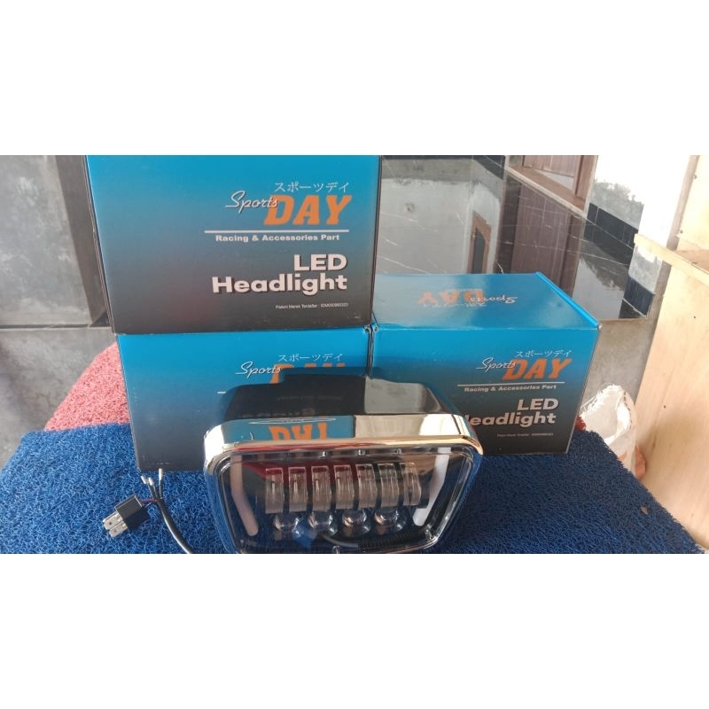 PAKET SET LAMPU daymaker day set dudukan breket Kupingan BPRO RX king - Full set, Daymaker