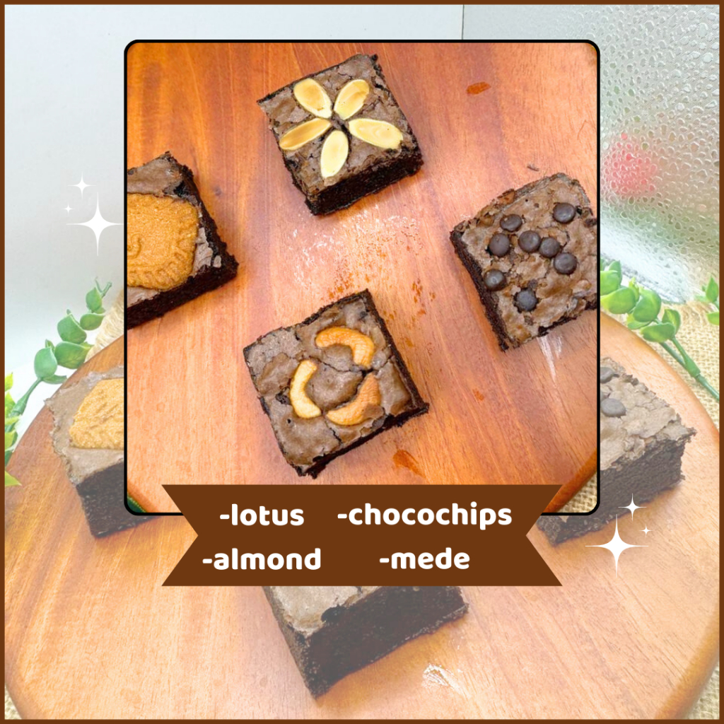 

(Baca Desk) Brownies Panggang / Kacang Almond / Brownis Coklat / Chocochips Coklat