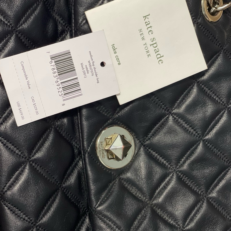 Kate Spade Natalia Medium Flap Shoulder Bag Black