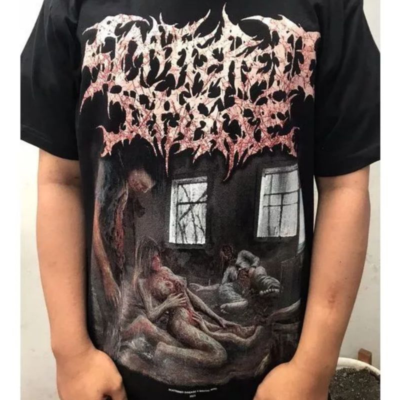 [ ORIGINAL ] T-SHIRT SCATTERED DISEASE - DILAPIDATION AND ENDLESS SUICIDE ( COVER )