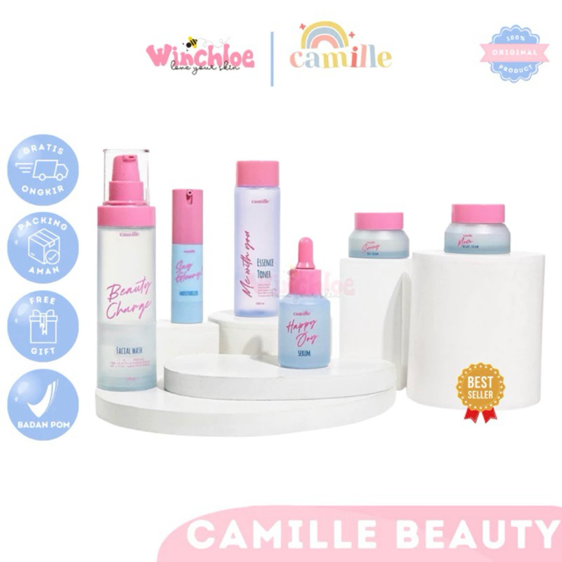 Skincare Camille Beauty Happy Day Serum Sun Glow Moisturizer Sunny Day Cream Moon Day Cream Essence 