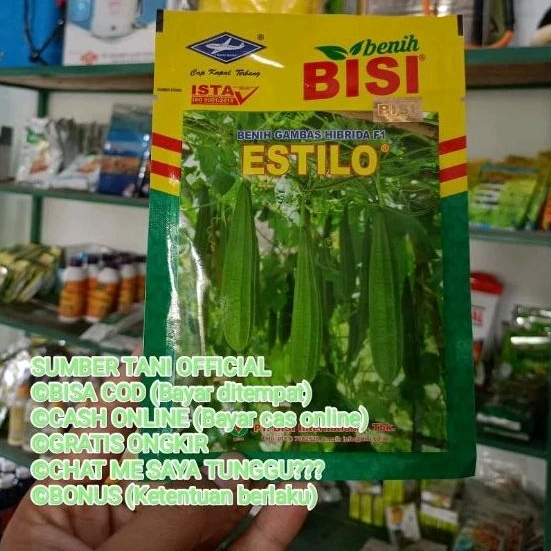 Benih Bibit Gambas Oyong Estilo F1 (Perawatan Mudah) Isi 10 Gram, Kadaluarsa. 2026 (Terbaru Panjang)