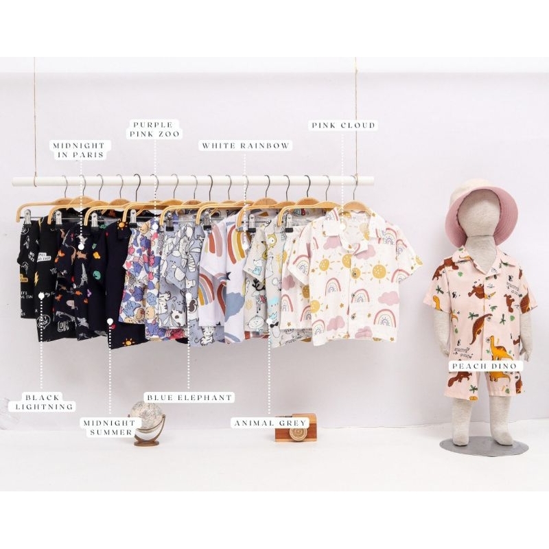 one set kids/one set anak/kemeja anak/baju anak