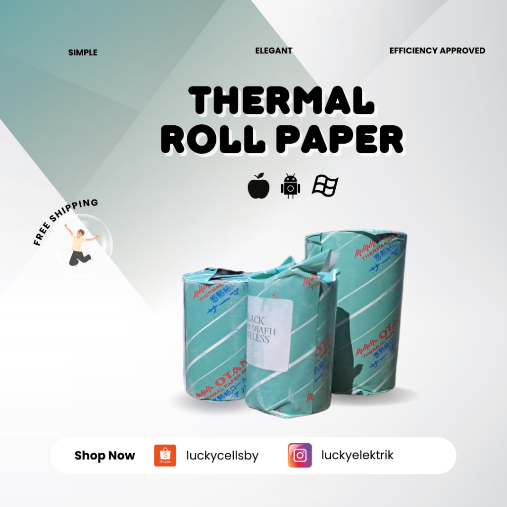 

Kertas Struk Kasir / Kertas Thermal / Kertas Kasir / Kertas Kasir Thermal Roll Combo