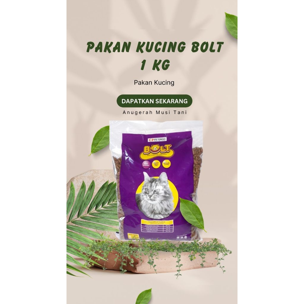 Pakan Kucing Bolt Repack (1 Kg)