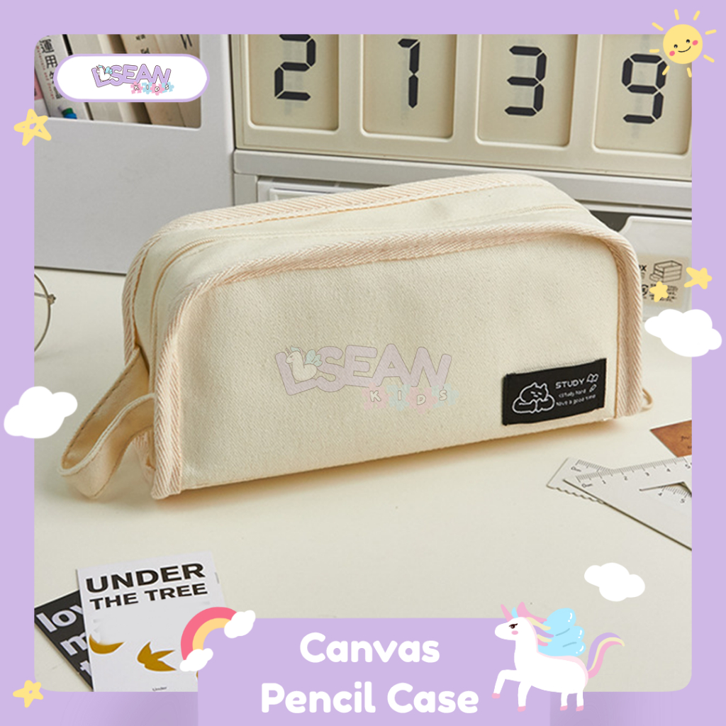 

TEMPAT PENSIL AESTHETIC KOREAN BAHAN CANVAS PENCIL CASE KAPASITAS BESAR