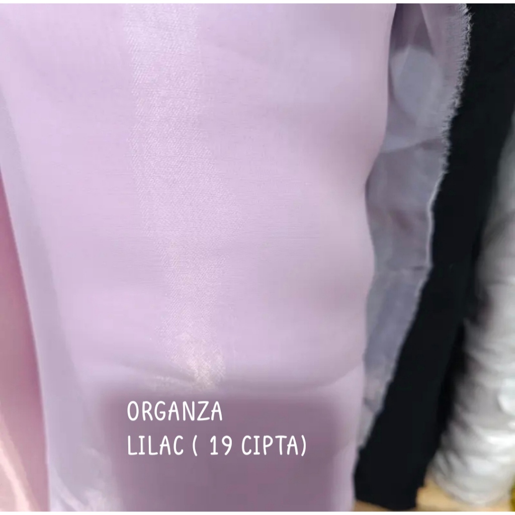 RK Kain Organza tile polos premium bahan dress outer