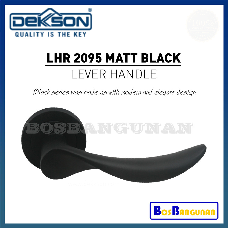 Handel Pintu Gagang Pintu DEKKSON LHR 2095 MATT BLACK / Handle Pintu DEKKSON Hitam