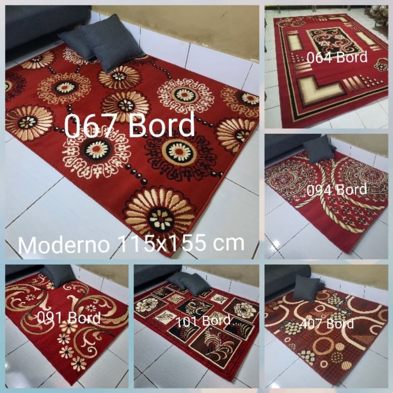 Karpet Kecil Bawah Meja 115x155 cm Permadani Moderno Momento Coklat Cream Berber