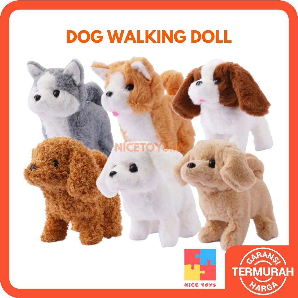 Dog Walking Doll Boneka Anjing Mainan Bayi Boneka Bayi Boneka Anak Boneka Murah Boneka Bergerak