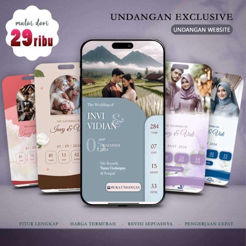 Undangan Pernikahan Website | Edisi Promo | Digital Wedding Website Invitation