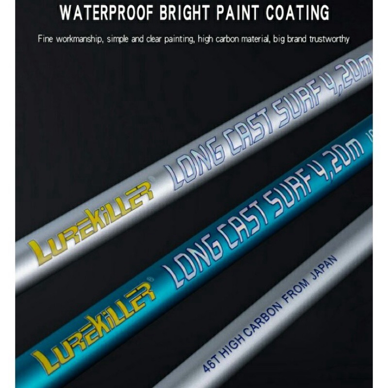 Joran LK Surf Pasiran Lurekiller Longcast 420 Sambung 3 New Generation Fuji NS7