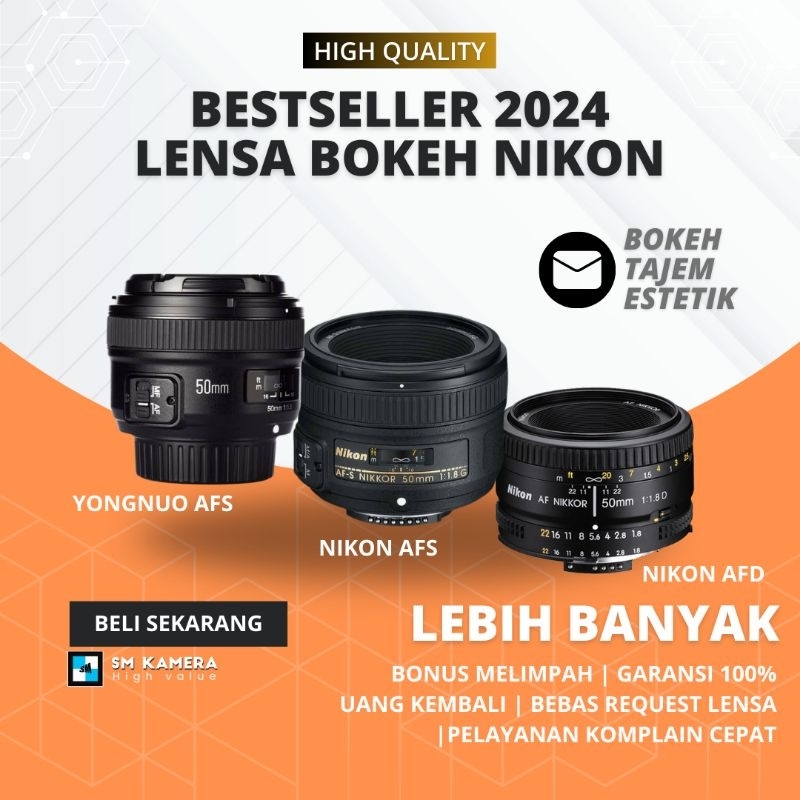 LENSA FIX NIKON AFS 50MM NIKON AFS 35MM LENSA FIX AFD LENSA FIX DSLR NIKON LENSA FIX YONGNUO NIKON