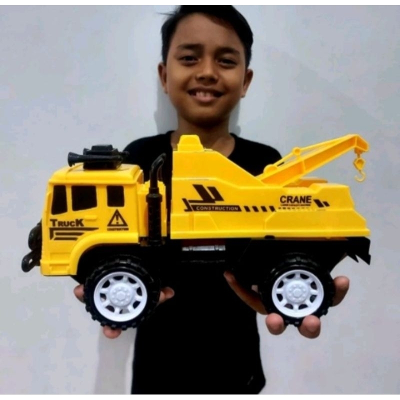Mainan Mobil Truk Derek - Mobilan Miniatur Truck Towing Tarik Anak Laki Cowok