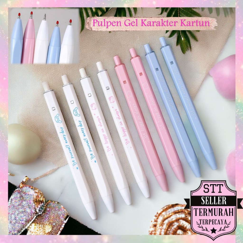 

STT Pulpen Gel Karakter Kartun Lucu Gelpen Mekanik Kualitas Tinggi 0.5 mm Pena Gel Tekan Tinta Hitam Simple Ujung Pena Lancip Cute Cartoon Pens Ball
