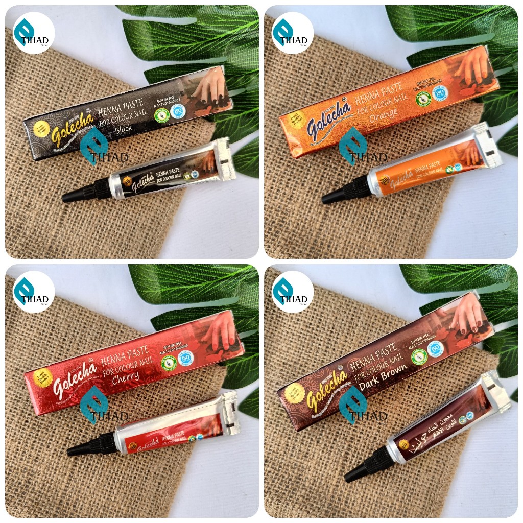 GOLECHA NAIL Tube Henna Paste Golecha Kuku Kutek Halal Henna Golecha 1 Pcs