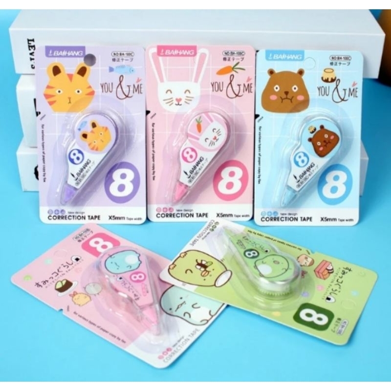 

Correction Tape Students Stationary School Supplies 8M Multiple Color Tipe-x Karakter Lucu Penghapus PenaTip-ex Kertas Mini