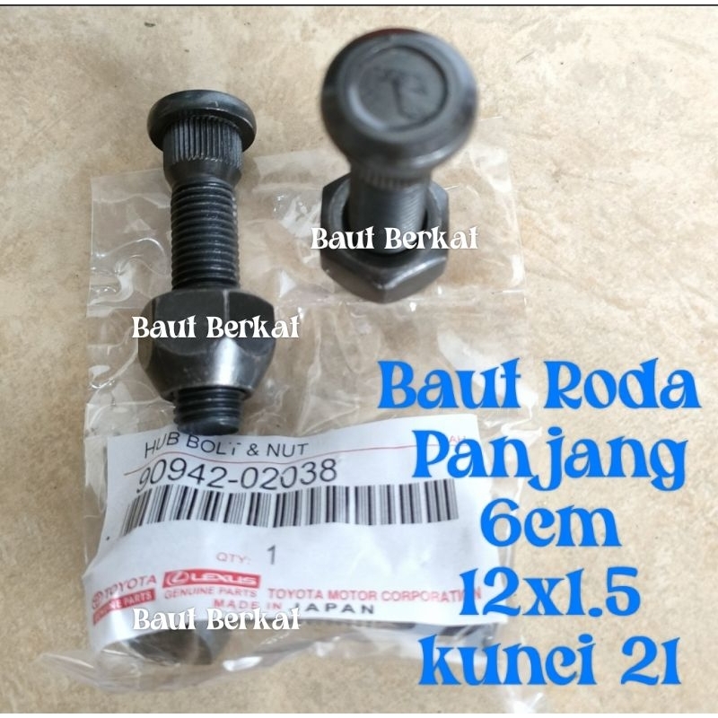 baut roda kijang panjang 60mm 6cm baut mur roda baja kijang panjang 60 mm 6 cm hitam baut roda hitam