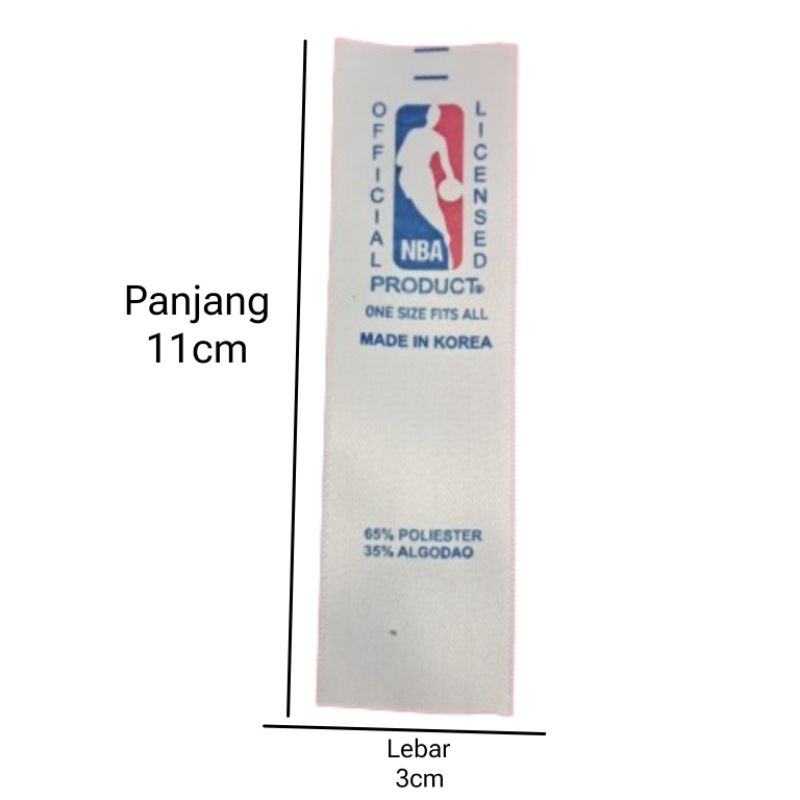 Tag NBA Vintage 90's Official Licensed 11x3cm topi Chicago bulls, Lakers, Orlando Magic, hornets