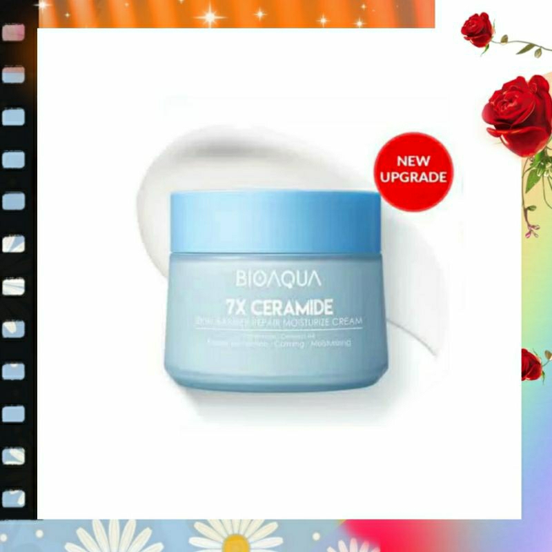 BIOAQUA 7X Ceramide Skin Barrier Repair Moisturizer Cream 50g Pelembab Wajah Cream Pemutih Wajah Day