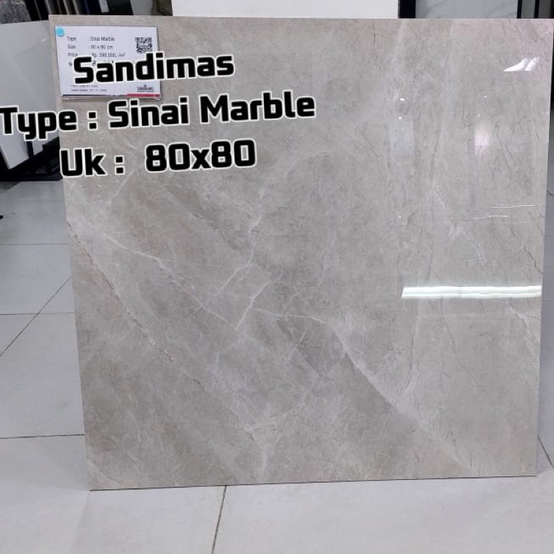 Granit 80x80 Sandimas Sinai Marble abu corak marmer Grade A Promo isi 2.56 m2