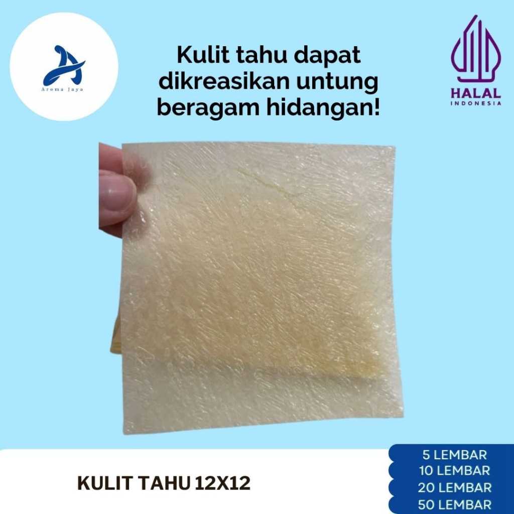 

Kulit tahu HALAL MUI 12x12 isi 5 , 10 , 20 , 50 lembar (RASA ASIN)