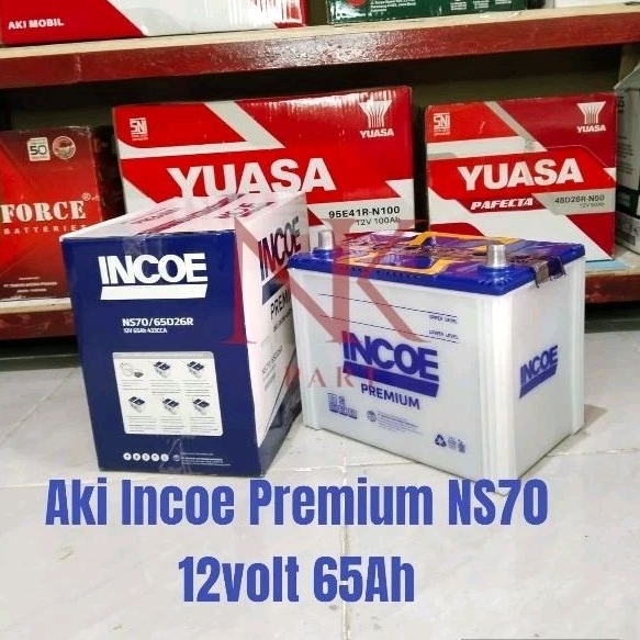 Aki Mobil Mitsubishi Fuso Truk, Kuda Bensin Incoe Premium NS70 65Ah