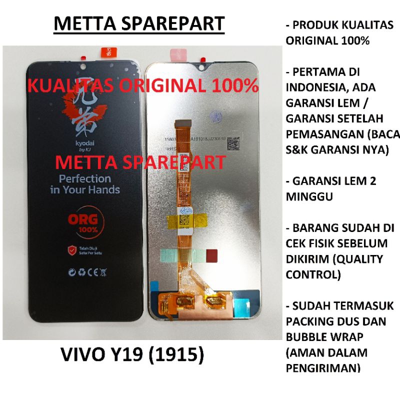 Kualitas Original 100% LCD Touchscreen Vivo Y19
