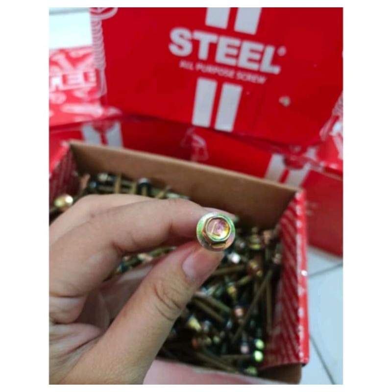 STEEL MOON LION ROOFING KUNING 2 cm, 3 cm, 4 cm, 5 cm, 6,5 cm, 7,5 cm LOGO L