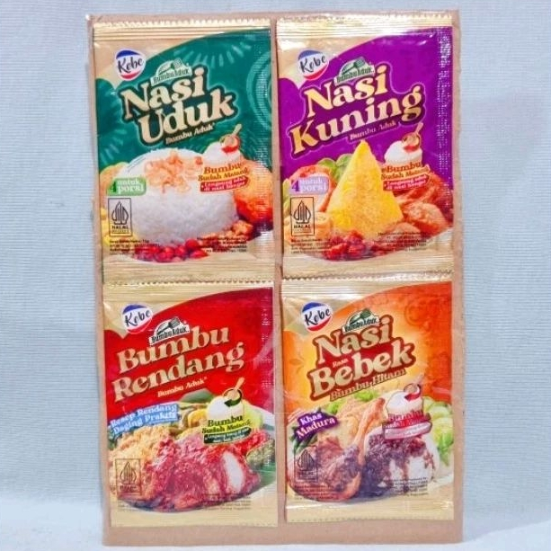 

KOBE Bumbu Aduk NASI UDUK Nasi Kuning Bebek Bumbu Hitam rendang Instant Sachet Langsung Aduk Di Nasi Hangat