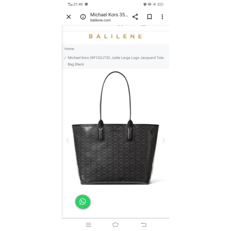 MK michael kors jodie black large preloved SOLD