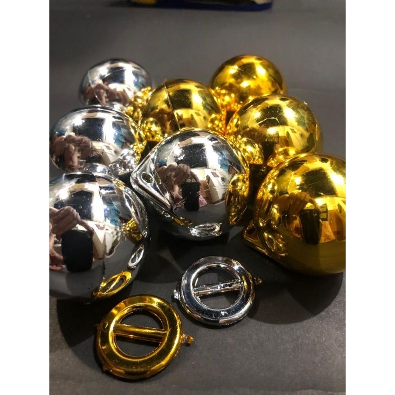 Mainan lato lato / etek etek warna silver chrome dan gold chrome / lato lato sultan warna krom