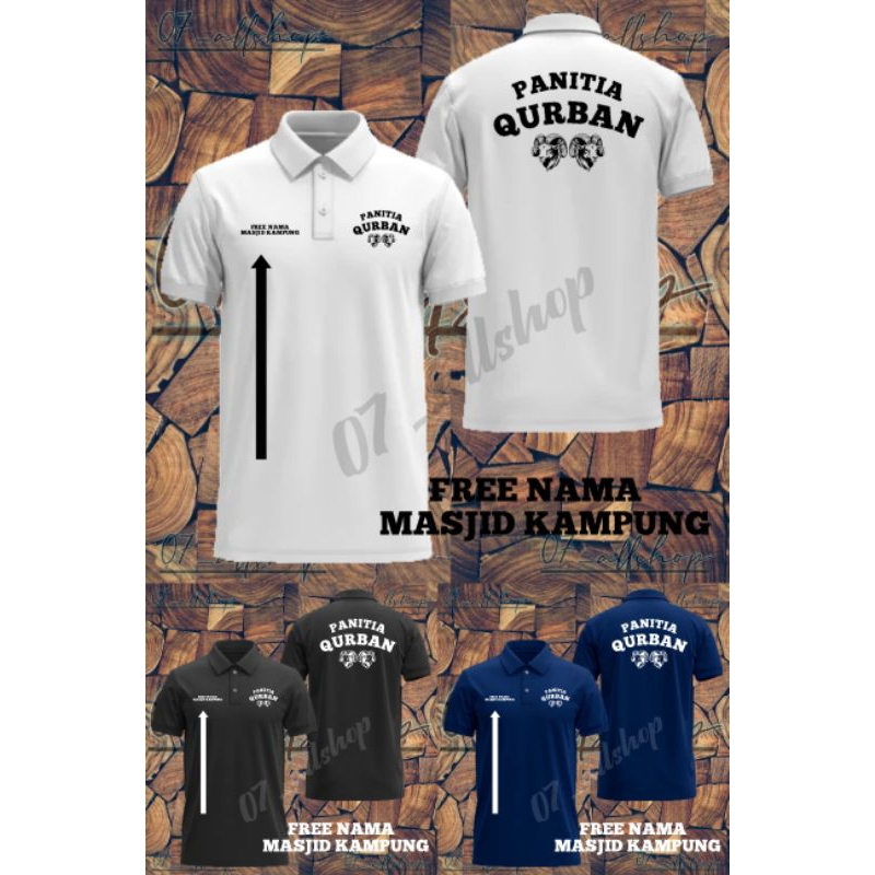 Kaos Shirt Tshirt Baju Kerah Distro PANITIA QURBAN KURBAN LEBARAN HAJI IDHUL ADHA FREE NAMA no.06 Cu