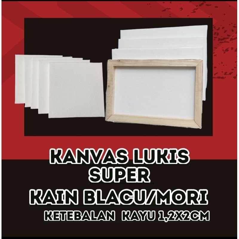 

kanvas lukis super 20x20cm kain blacu/mori