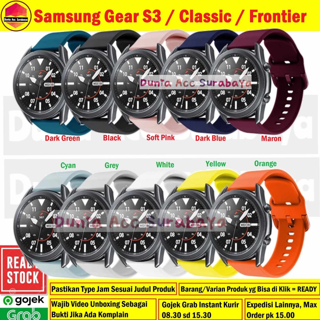 Strap Jam Tangan Samsung Galaxy Gear S3 / S3 Classic / S3 Frontier Tali Jam 22mm - CLR