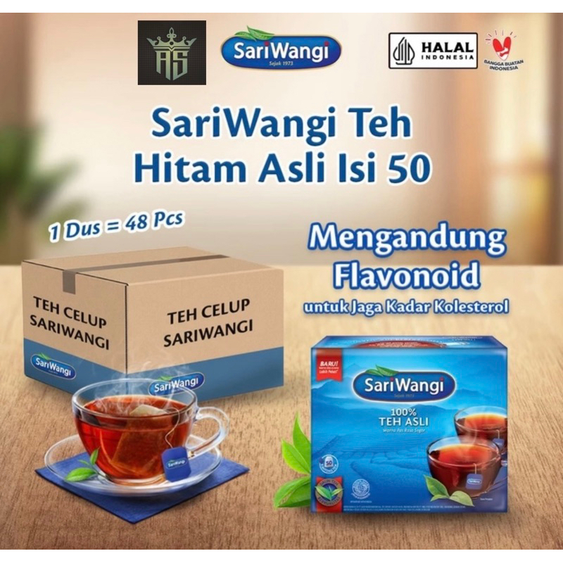 

Sariwangi Teh Hitam Asli Isi 50 Kantung Celup (Isi 24)
