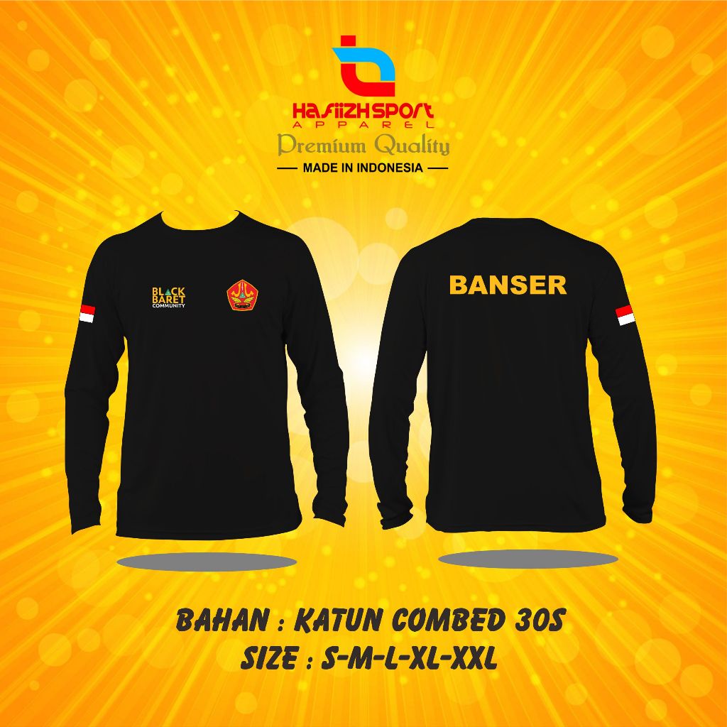 KAOS BAJU BANSER BARISAN ANSOR SERBAGUNA LENGAN PANJANG BAHAN PREMIUM