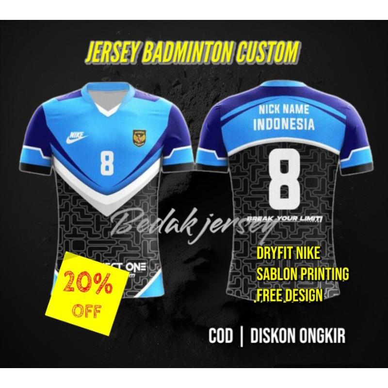 JERSEY/BAJU BADMINTON INDONESIA FREE DESIGN