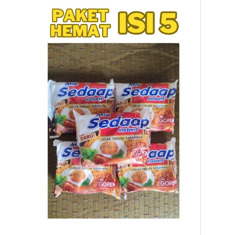 

PAKET HEMAT MIE SEDAP GORENG ISI 5 PCS KEMASAN 90gr