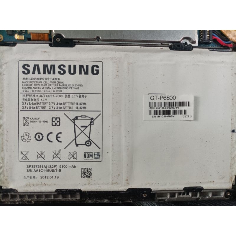 baterai tablet Samsung tablet gt-p6800 galaxy tab 7.7 original copotan 5100 mAh