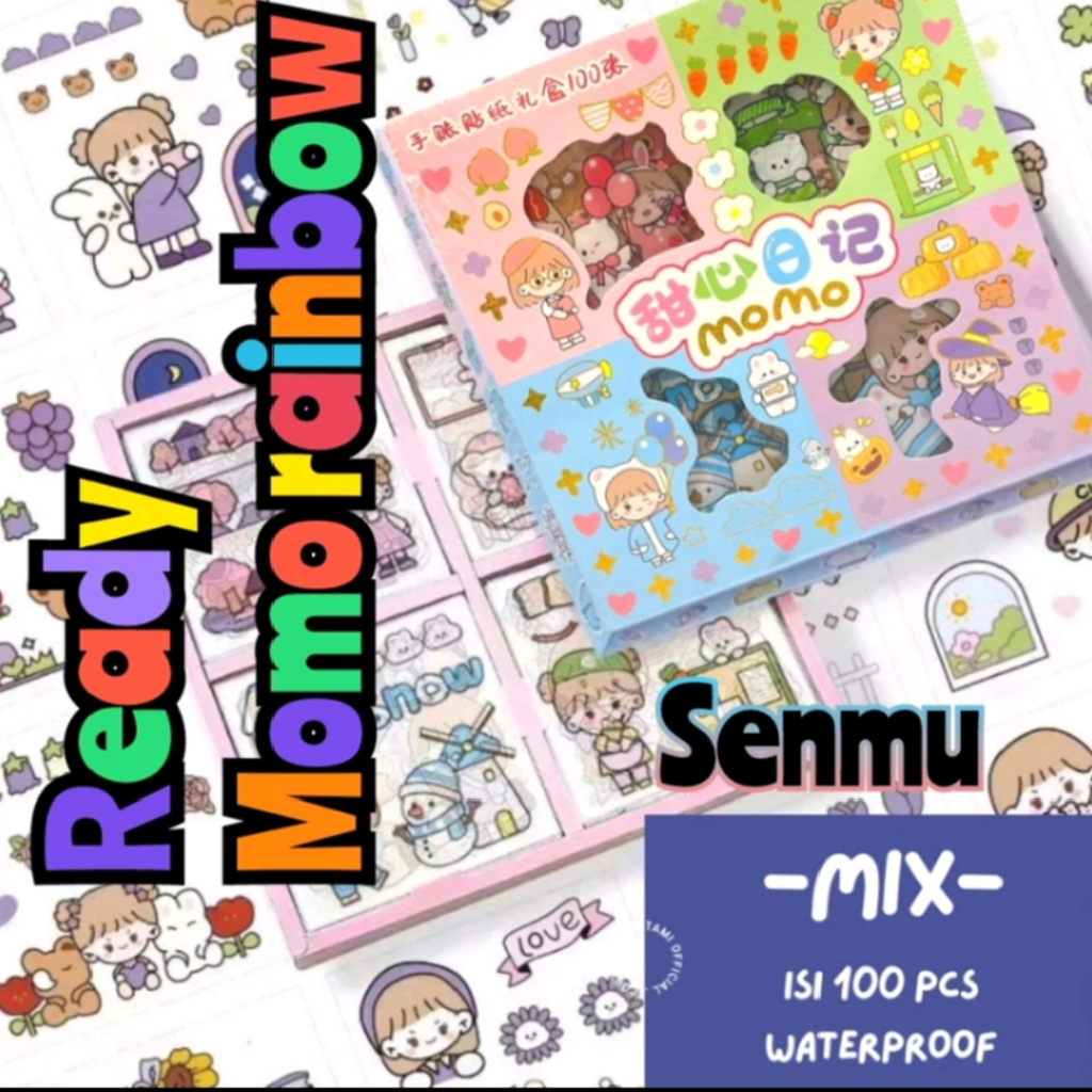 

Sticker Momo Rainbow Pelangi Mix 4 Warna Original Isi 100 Pcs 1 Box