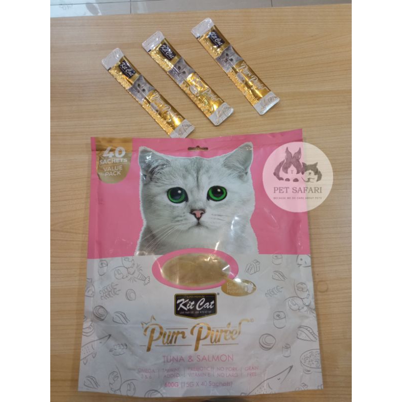 Snack Kucing Super Premium Kit Cat Purr Puree Sachet