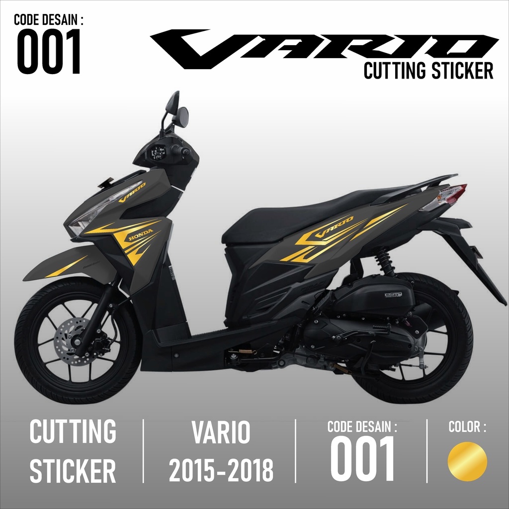 Lis Bodi Motor Vario 125 150 Vario Old Kode 001 Stiker Cutting Striping Cutting Stiker Motor